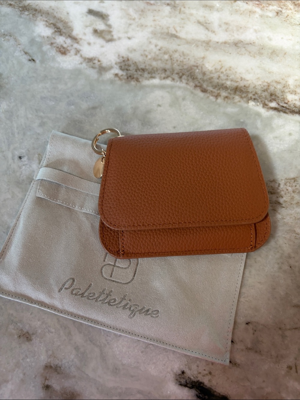 Tan Leather Key & small wallet